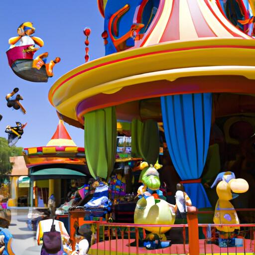מתקן Caro-Seuss-el בפארק איי ההרפתקאות של יוניברסל אורלנדו